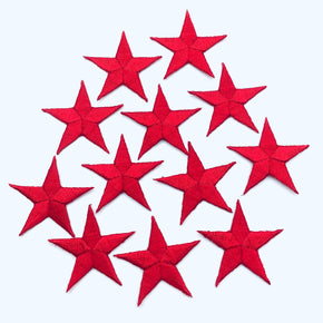Red 1-1/4" Embroidered Star Applique