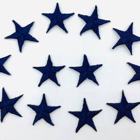Navy 7/8" Star Iron-on Embroidered Applique
