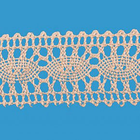 Natural 1-1/4" Oval Cluny Lace Insert