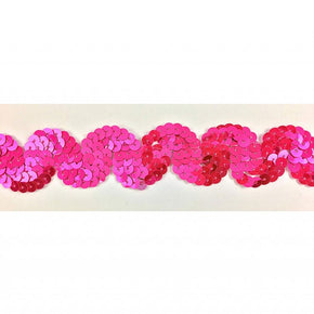 Trimplace Fluorescent Pink 1 Inch Sequin "S" Trim