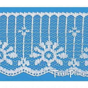 WHITE 2 INCH FLAT VERTICAL LACE