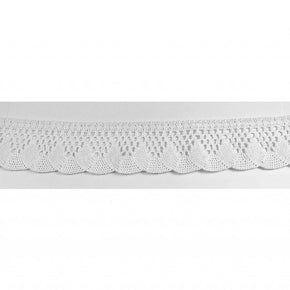 Trimplace White 2 1/4" Wave Cluny Lace