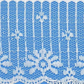 WHITE 2-1/2 INCH FLAT VERTICAL LACE
