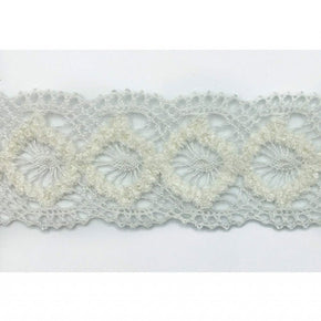 Trimplace White 1-3/4 Inch Chenille Cluny Galloon