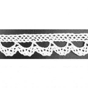 Trimplace White 5/8" Vintage Scalloped Cluny Lace