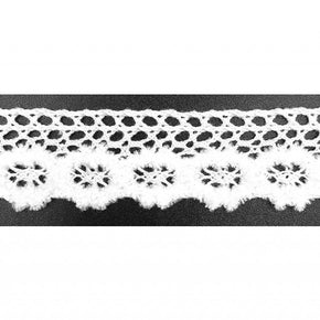 Trimplace White 3/4" Vintage Chenille Cluny Lace