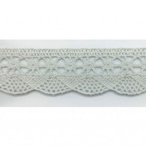 Trimplace 3/4 Inch White Fine Wave Cluny Lace