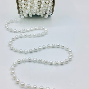 Trimplace White 6MM Pearl on Twine
