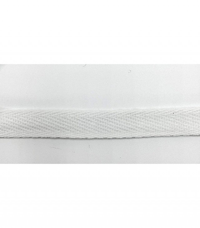 1/8 Inch Plain Weave White Cotton Tape