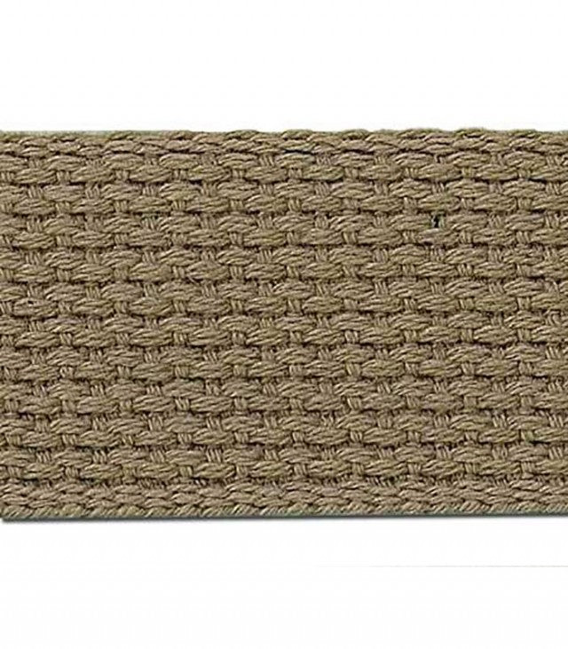 Custom Khaki Cotton HBT Webbing 1/2 inch width