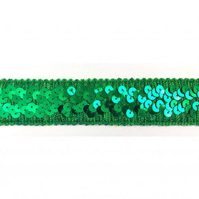 Trimplace Kelly Green 1 1/4" Stretch Sequin Trim
