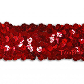 RED 1-1/2 INCH STRETCH SEQUIN