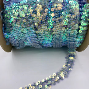 Trimplace Nu Cry Turquoise 3/4" (2 Row) Zig Zag Stretch Sequin