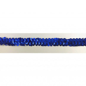 Trimplace 3/4" 2 Row Royal Blue Zig Zag Stretch Sequin