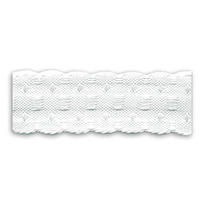 WHITE / WHITE 3/4 INCH PULL THRU JACQUARD