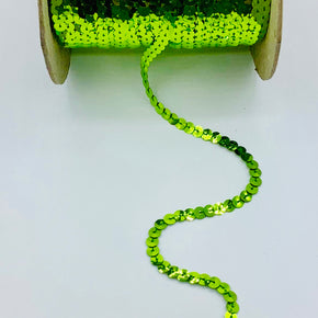 LIME 1/4 INCH SLUNG SEQUIN