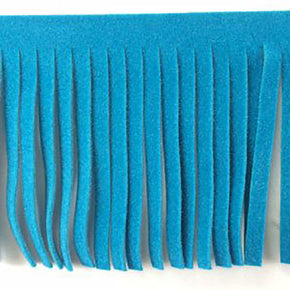 TURQUOISE 2 INCH FAUX SUEDE FRINGE