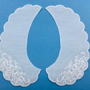 White Baby Embroidered Batiste Collar