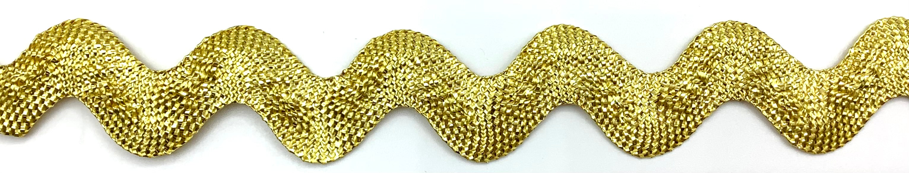 Free Gold Ric Rac Gold Metallic 1-1/8