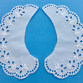 White Baby Pique Collar (5-1/2" High X 2-1/2" Wide) - 4 Pairs