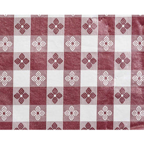 Trimplace (MAROON) 54 Inch Vinyl Tavern Check Fabric With Non Woven Flannel Back